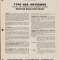 WOODWARD SERVICE BULLETIN No  03501 FOR THE TYPE UG8 GOVERNOR 